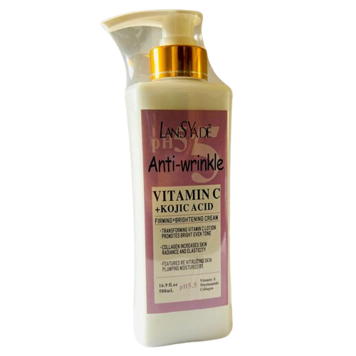 Lansyade Anti-Wrinkle Vitamin C+Kojic Acid Cream (500ml)