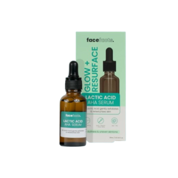 FaceFacts Glow + Resurface Lactic Acid Aha Serum (30ml)